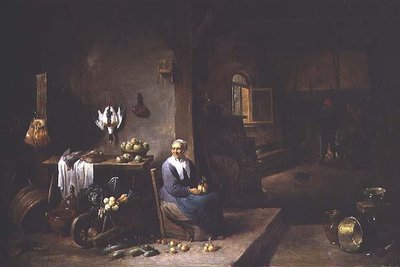 Interior de una vivienda campesina de David Teniers the Younger
