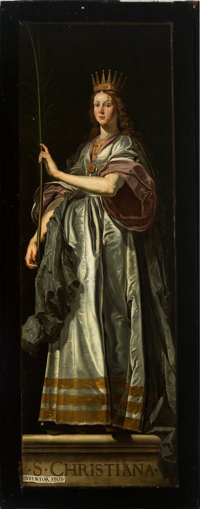 Iglesia parroquial (Parochiekerk Onze-Lieve-Vrouw). Interior. Pintura. Tríptico. David Teniers el Viejo. Parte trasera. Christiana de David Teniers the Younger