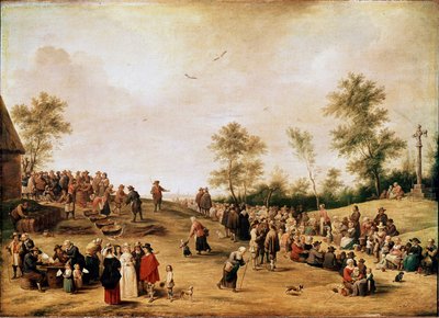 Fiesta campesina o Fiesta del Caldero cerca de Amberes de David Teniers the Younger
