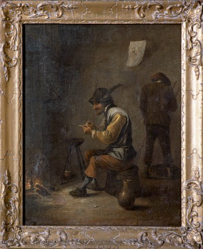 Campesinos en un interior (óleo sobre lienzo) de David Teniers the Younger