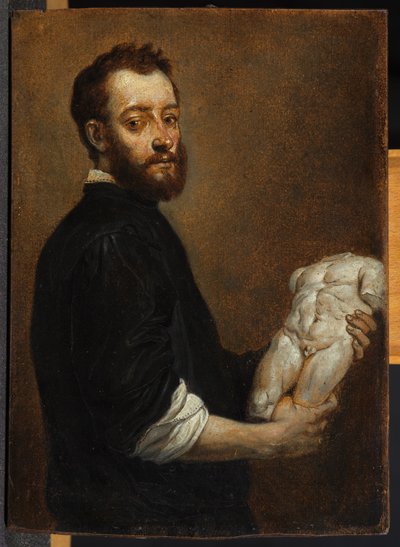 Retrato de un escultor, después de Giovanni Battista Moroni de David Teniers the Younger