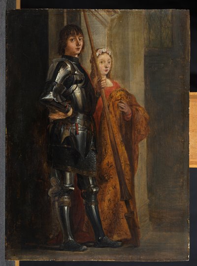 Santos Jorge y Cecilia, después de Antonello da Messina de David Teniers the Younger
