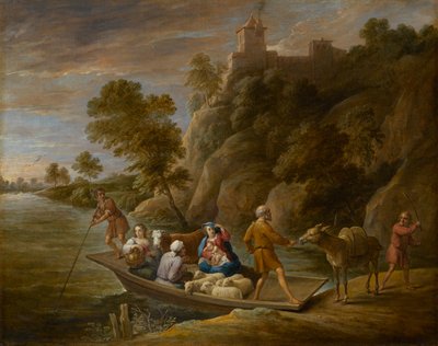 La huida a Egipto, circa 1660s de David Teniers the Younger