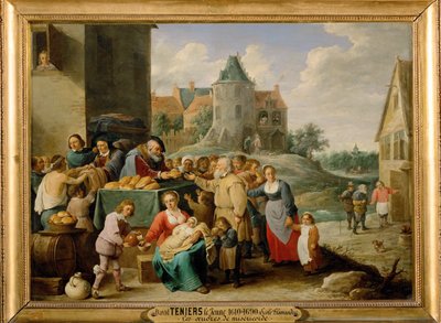 Los siete actos de misericordia - Alimentar a los hambrientos ... de David the Younger Teniers