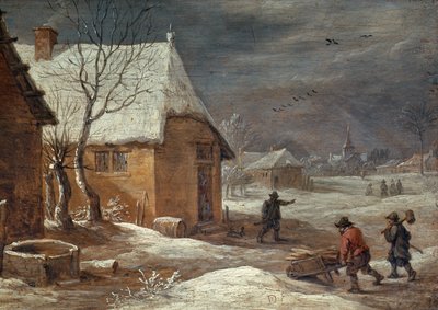 Invierno (panel) de David Teniers the Younger