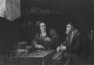 Los avaros de David the Younger after Teniers