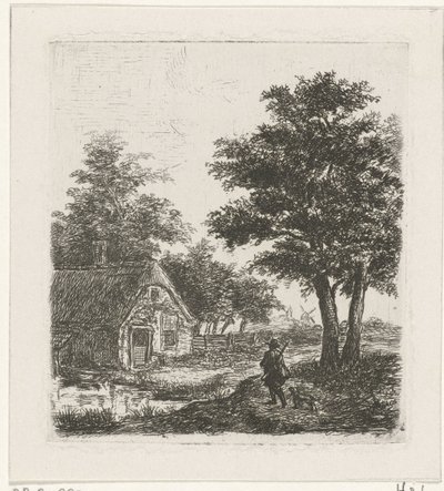 Cazador en un paisaje de David van der Kellen