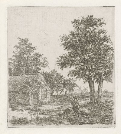 Cazador en un paisaje de David van der Kellen