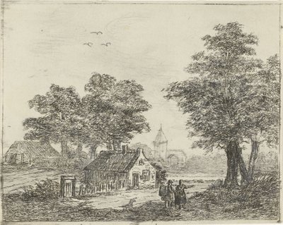 paisaje con excursionistas de David van der Kellen