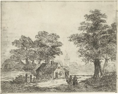 paisaje con excursionistas de David van der Kellen