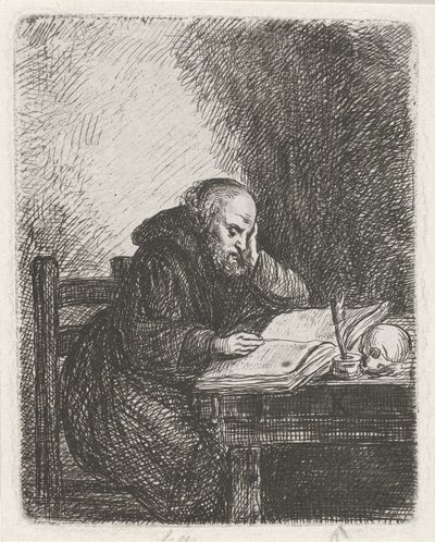monje leyendo de David van der Kellen