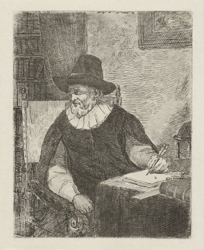hombre en un estudio de David van der Kellen