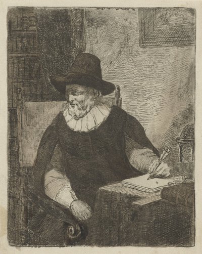 hombre en un estudio de David van der Kellen