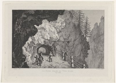 Pasaje en las rocas La Roche percée en Tête Noire (título sobre objeto) de David van der Kellen