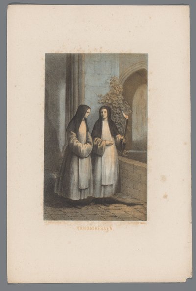 Dos canonesas regulares
Canonesas (título en el objeto) de David van der Kellen
