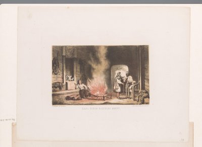 Interior de una granja sajona
Sala de la granja sajona (título en el objeto) de David van der Kellen
