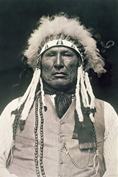 Wooden Leg, guerrero de los cheyennes del norte que luchó en la batalla de Little Bighorn en 1876 de DeLancey W. Gill