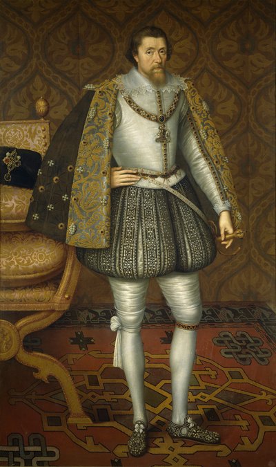 Retrato del Rey Jacobo I de Inglaterra 1566-1625, c. 1605 de De Critz