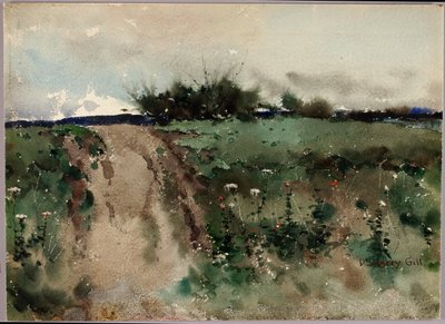 Boceto de paisaje de De Lancey Gill