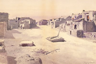 Calle en el Pueblo de Oraibi, Tusayan, Arizona de De Lancey Gill