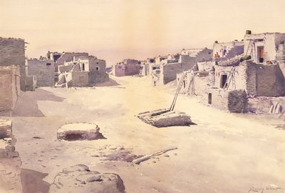 Calle en el Pueblo de Oraibi, Tusayan, Arizona de De Lancey Gill