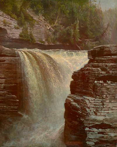 Trenton Falls Near Utica, Nueva York 1873 (Óleo sobre lienzo) de De Witt Clinton Boutelle