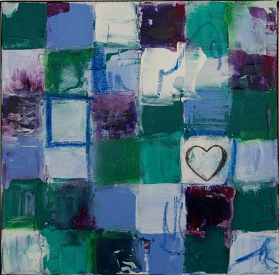 Corazón de rejilla abstracta de Deb Chaney