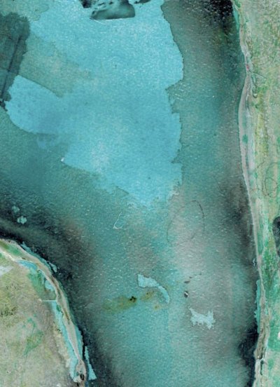 Aguas tranquilas de color verde azulado de Deb Chaney
