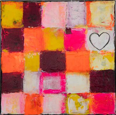 Corazón de cuadrícula de colores de Deb Chaney