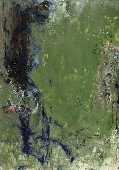 Abstracción dinámica en verde de Deb Chaney