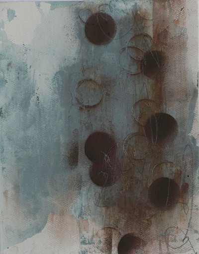 Círculos abstractos en tonos tierra de Deb Chaney