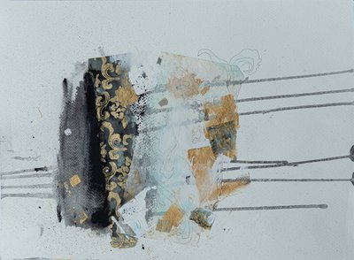 Elegante abstracto dorado de Deb Chaney