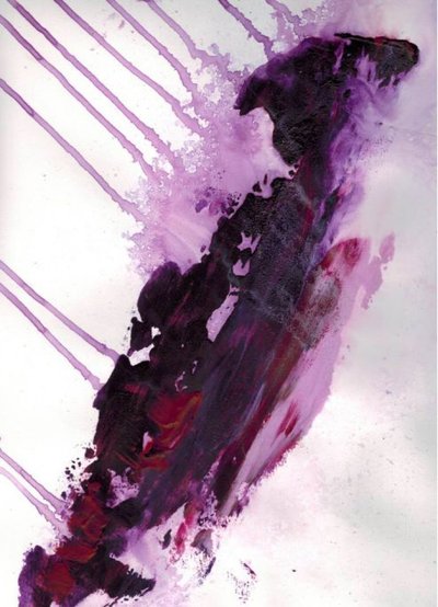 Abstracto en púrpura fluido de Deb Chaney