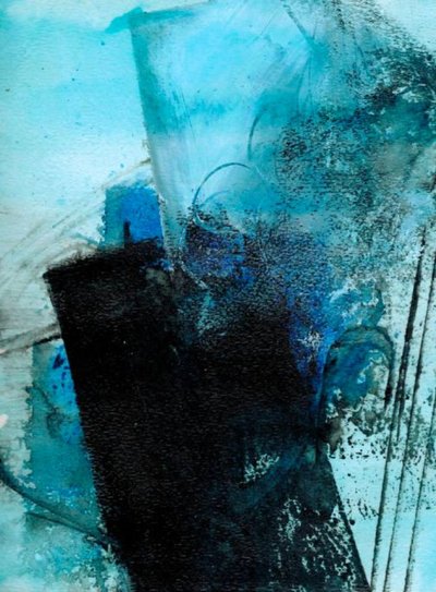 Abstracto azul moderno de Deb Chaney