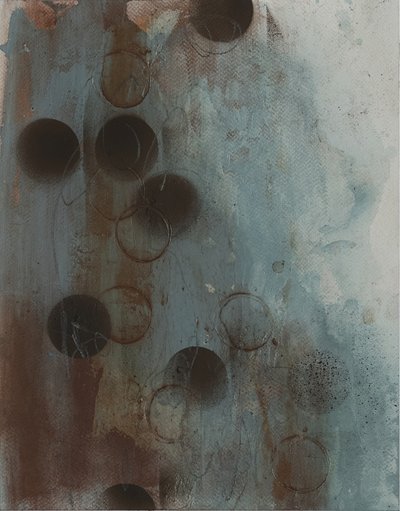 Círculos abstractos en tonos apagados de Deb Chaney