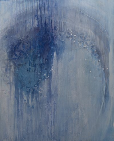 Geometría sagrada azul de Deb Chaney