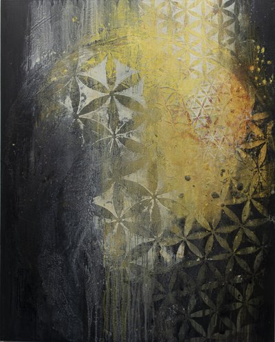 Geometría sagrada: resplandor dorado de Deb Chaney