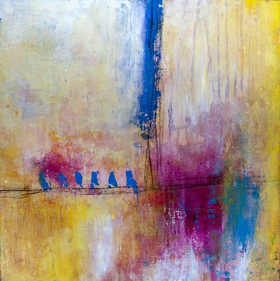 Aves abstractas llenas de colorido de Deb Chaney