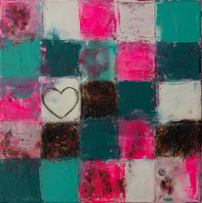 Cuadrados de corazones llenos de vida de Deb Chaney