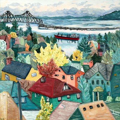 Astoria View, 2015 (acrílico sobre lienzo) de Deborah Eve Alastra