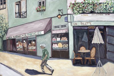 Cafe Corner, 2017 (acrílico sobre lienzo) de Deborah Eve Alastra