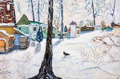 Creston Snow, 2024 (acrílico sobre lienzo) de Deborah Eve Alastra