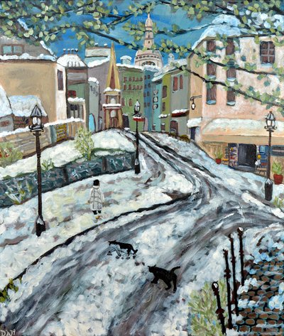Nieve temprana, 2020 (acrílico sobre lienzo) de Deborah Eve Alastra