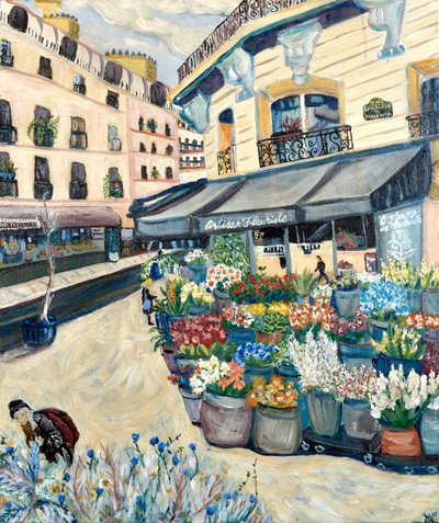 Flower Shopper, 2020 (acrílico sobre lienzo0 de Deborah Eve Alastra