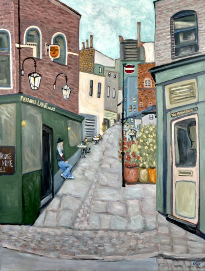 Haunted Pub Hampstead, 2018 (acrílico sobre lienzo) de Deborah Eve Alastra