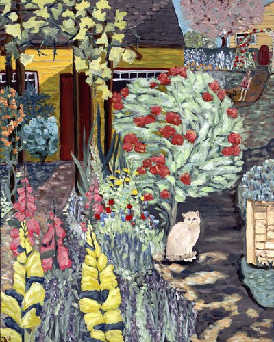 Jardín del vecino, 2018 (acrílico sobre lienzo) de Deborah Eve Alastra