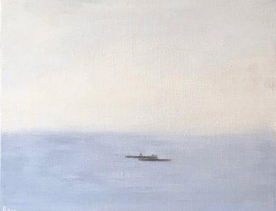 Kayakers, 2021 (óleo sobre lienzo) de Deborah Stevenson