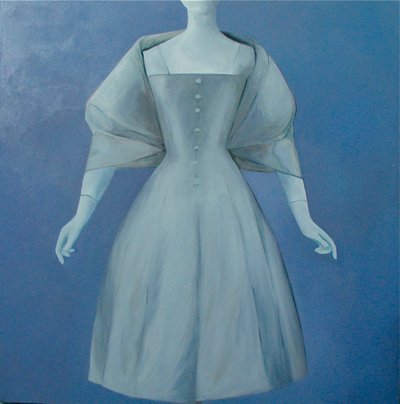 Vestido de plata, 2004 (óleo sobre lienzo) de Deborah Stevenson