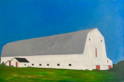 White Barn, 2000 (óleo sobre lienzo) de Deborah Stevenson
