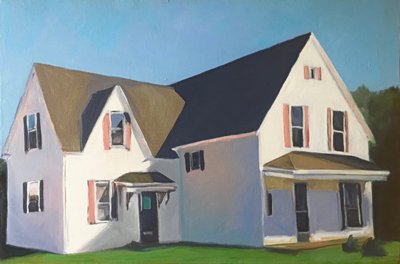Con dormitorio principal, 2000 (óleo sobre tabla) de Deborah Stevenson